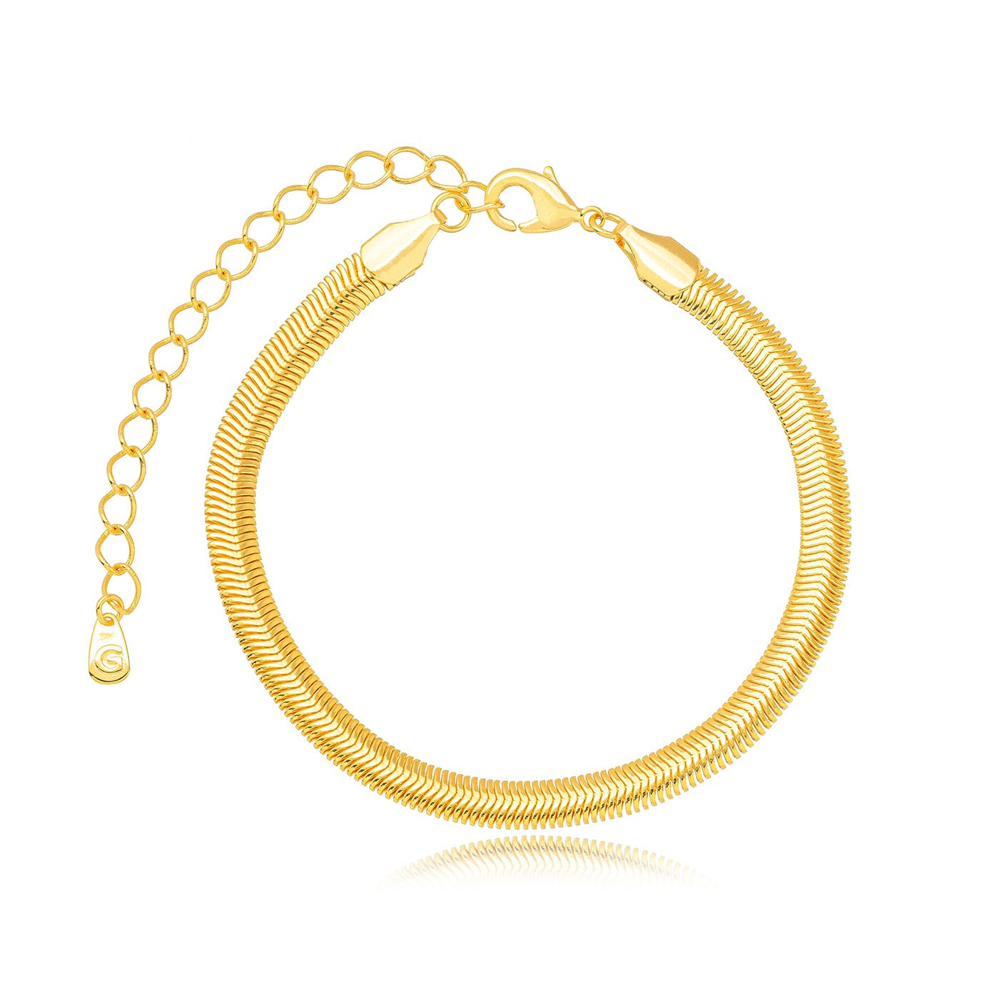 Pulseira Malha Dourada Elegance