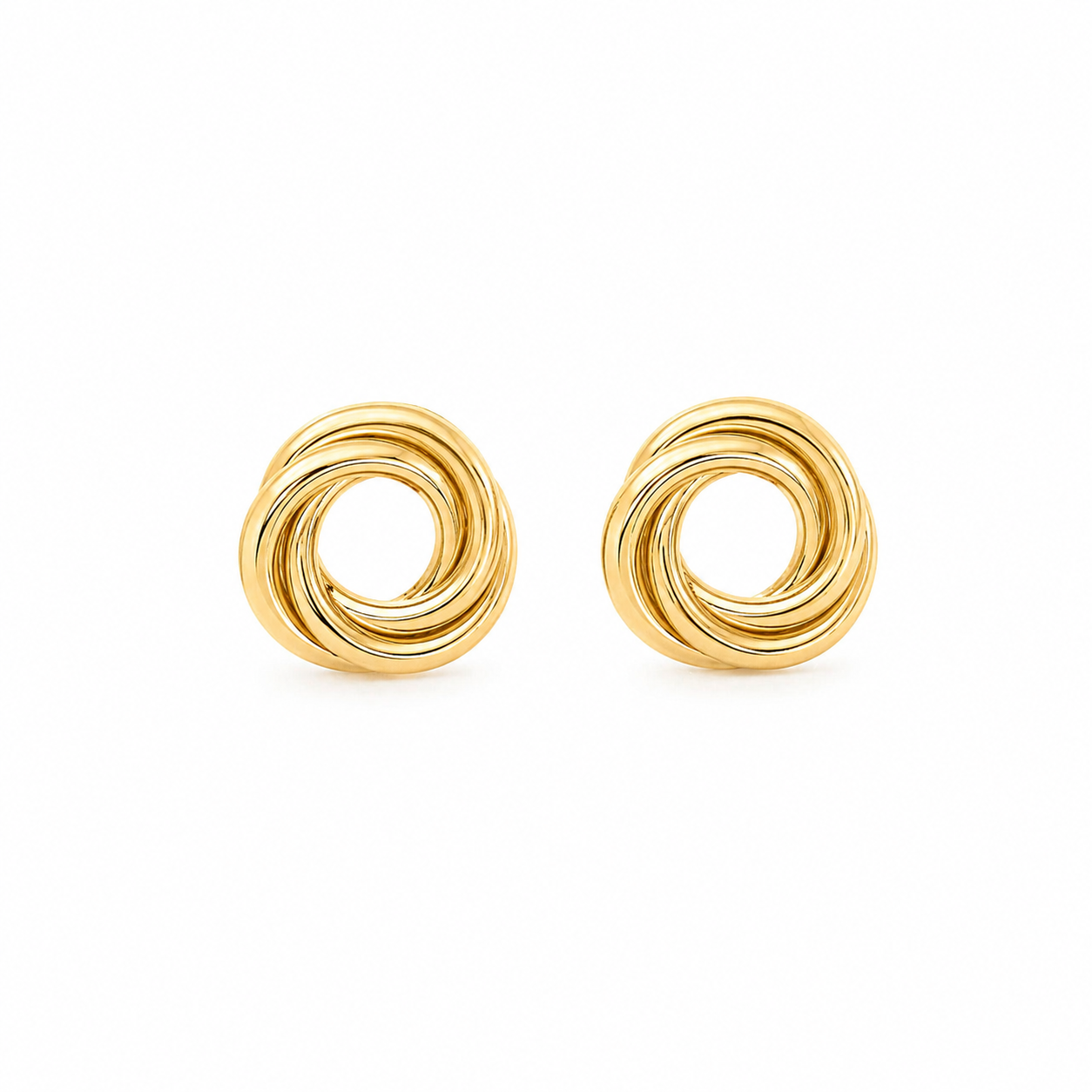Brinco Dourado Espiral Elegante