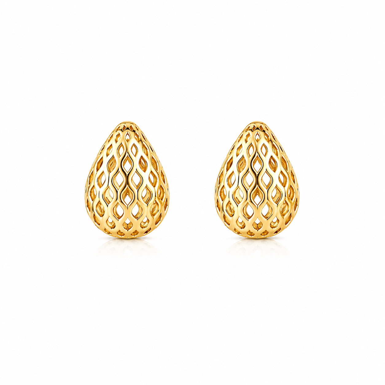 Brinco Gota Vazada Dourado Elegance