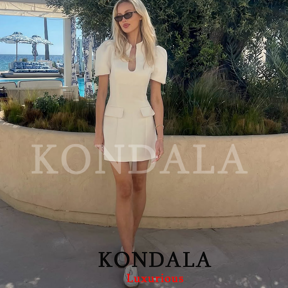 Thumbnail: KONDALA Elegant Holiday Chic Women Mini Dress