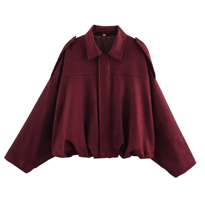Thumbnail: Women's Bomber Jackets Coats Fashion Turn-down Collar