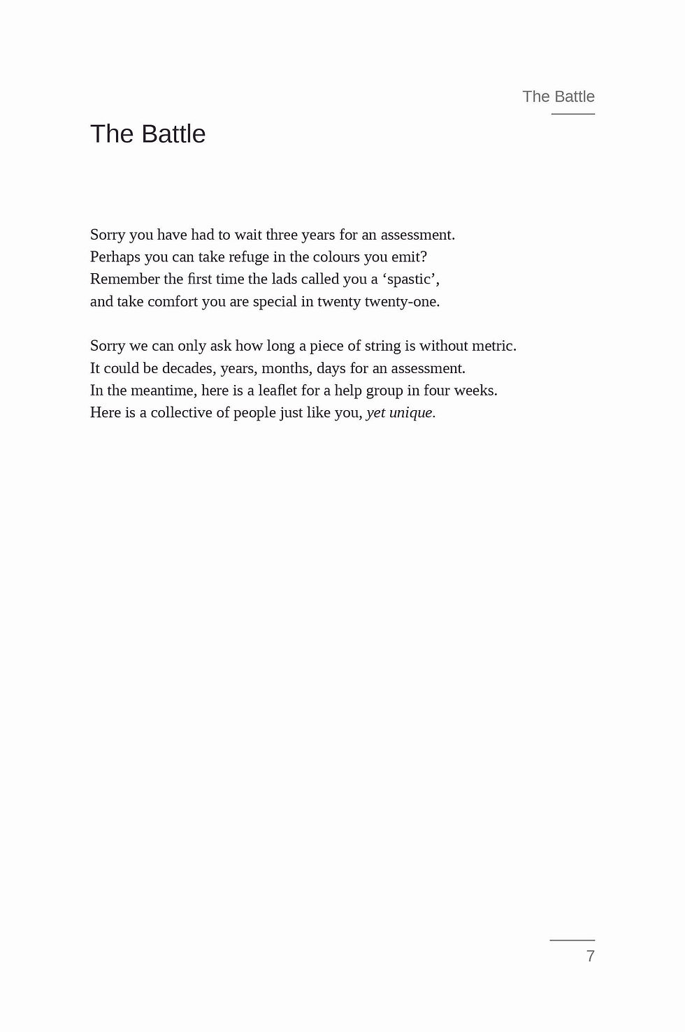 Thumbnail: 'The Battle' by Antony Owen (38 pages)
