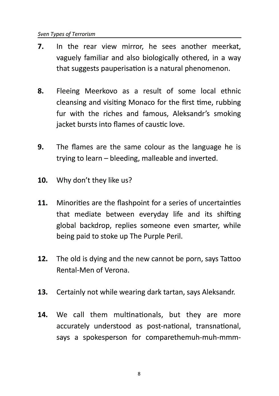 Thumbnail: 'Sven Types of Terrorism' by Gareth Twose (61 pages)