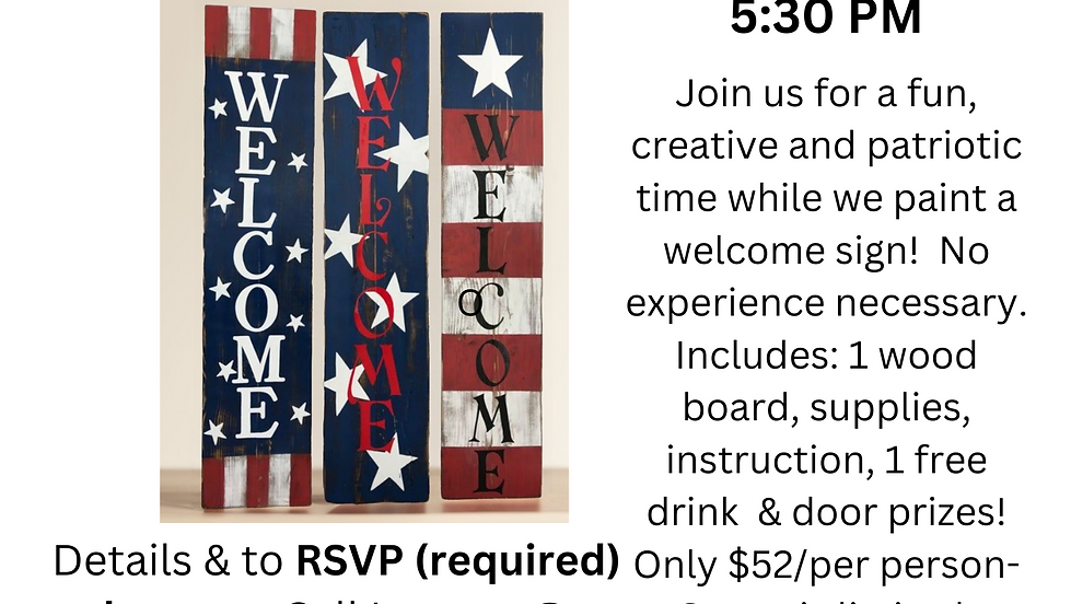 Patriotic Welcome Signs