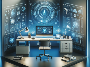 futuristic workspace