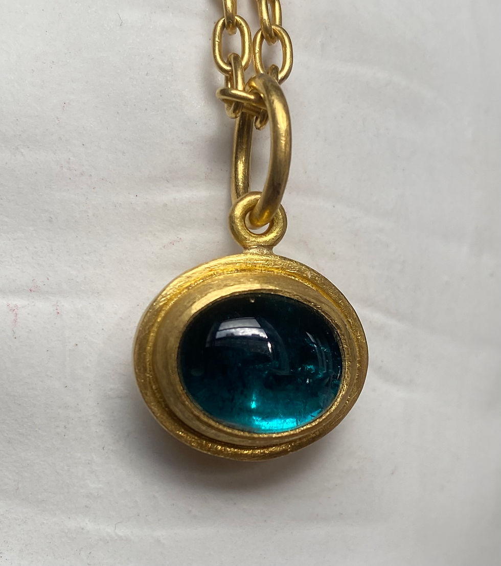 Thumbnail: Cutie pendant - indicolite tourmaline