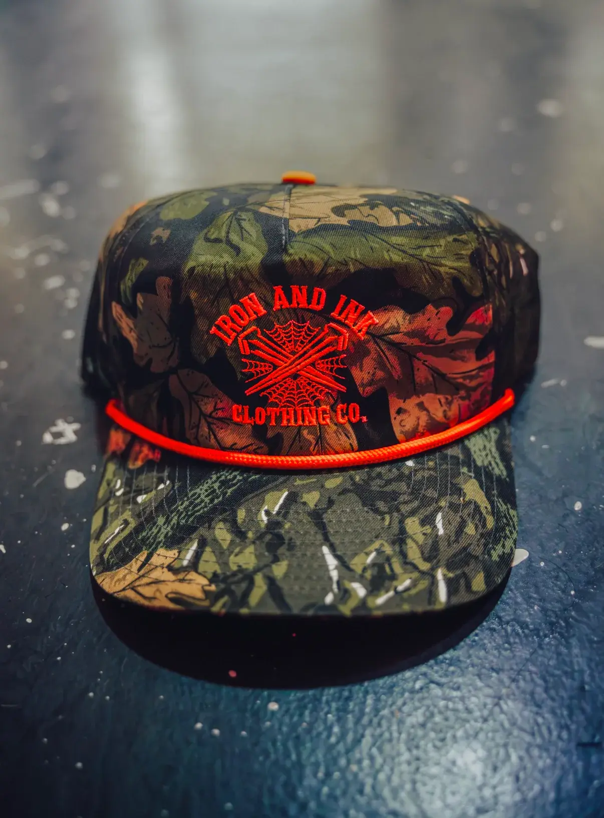 New nails camo orange unstructured SnapBack