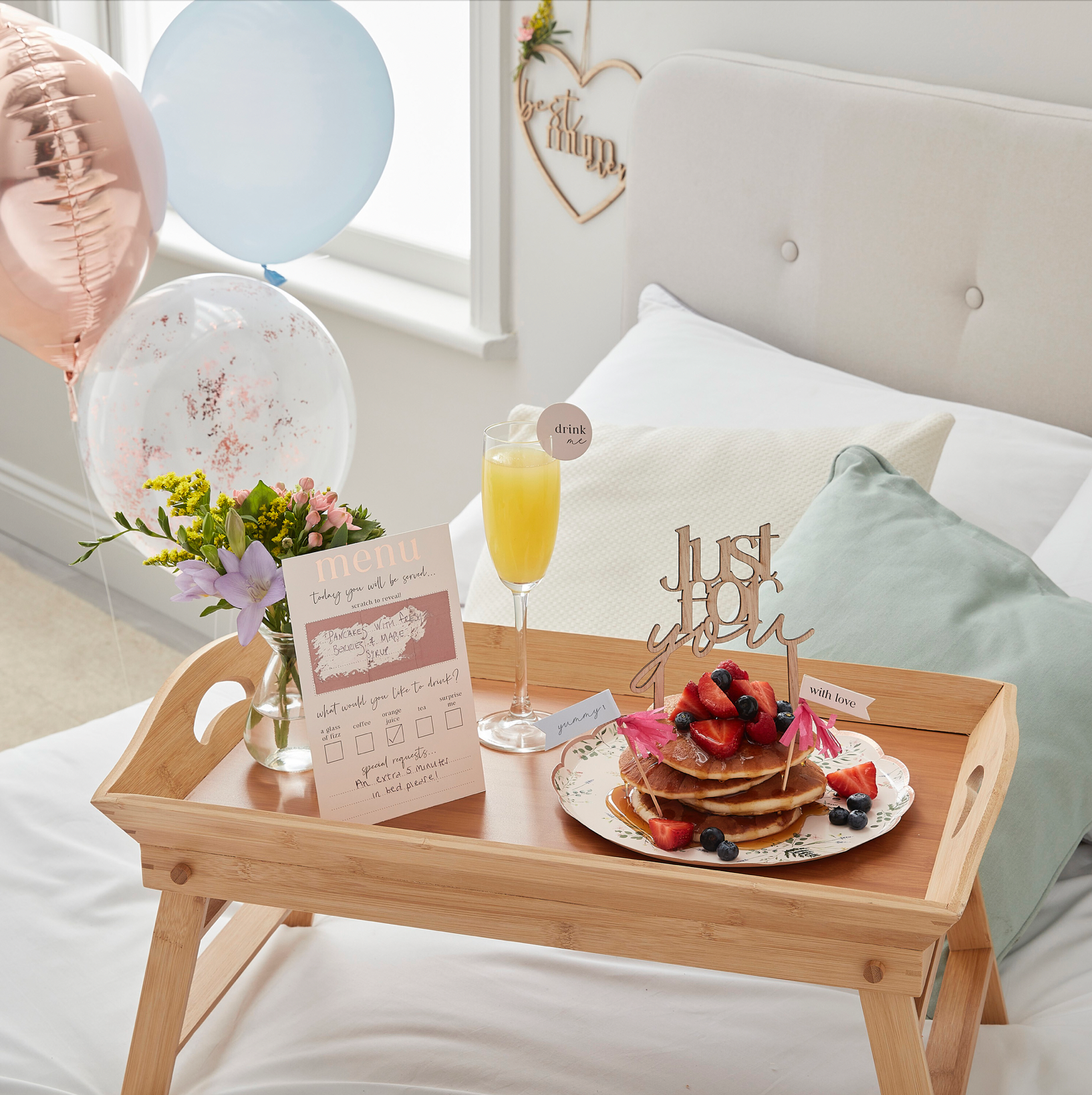Personalisiert Frühstück im Bettset