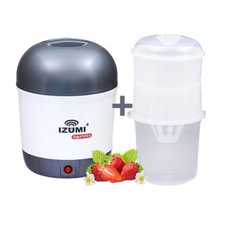 Iogurteira Elétrica Cinza + Dessorador Iogurte Natural Grego - Izumi