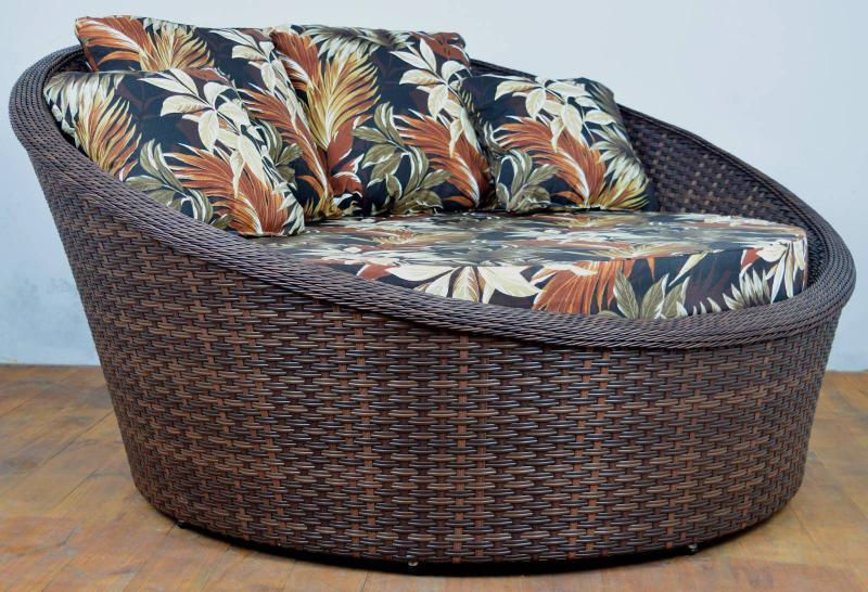 Chaise, sofá, poltrona redonda - 1m50cm 2 pessoas confortáveis - Varandas e áreas externas - fibra sintética e alumínio - estofado acquablock