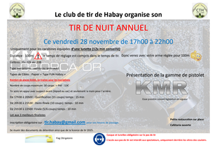 Invitation Tir de nuit C.T.Habay 28/11/2025