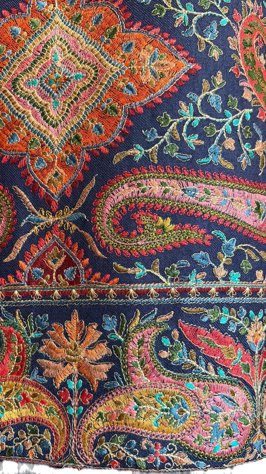 Thumbnail: Allover Embroidered Multicolored Sozni Jacket