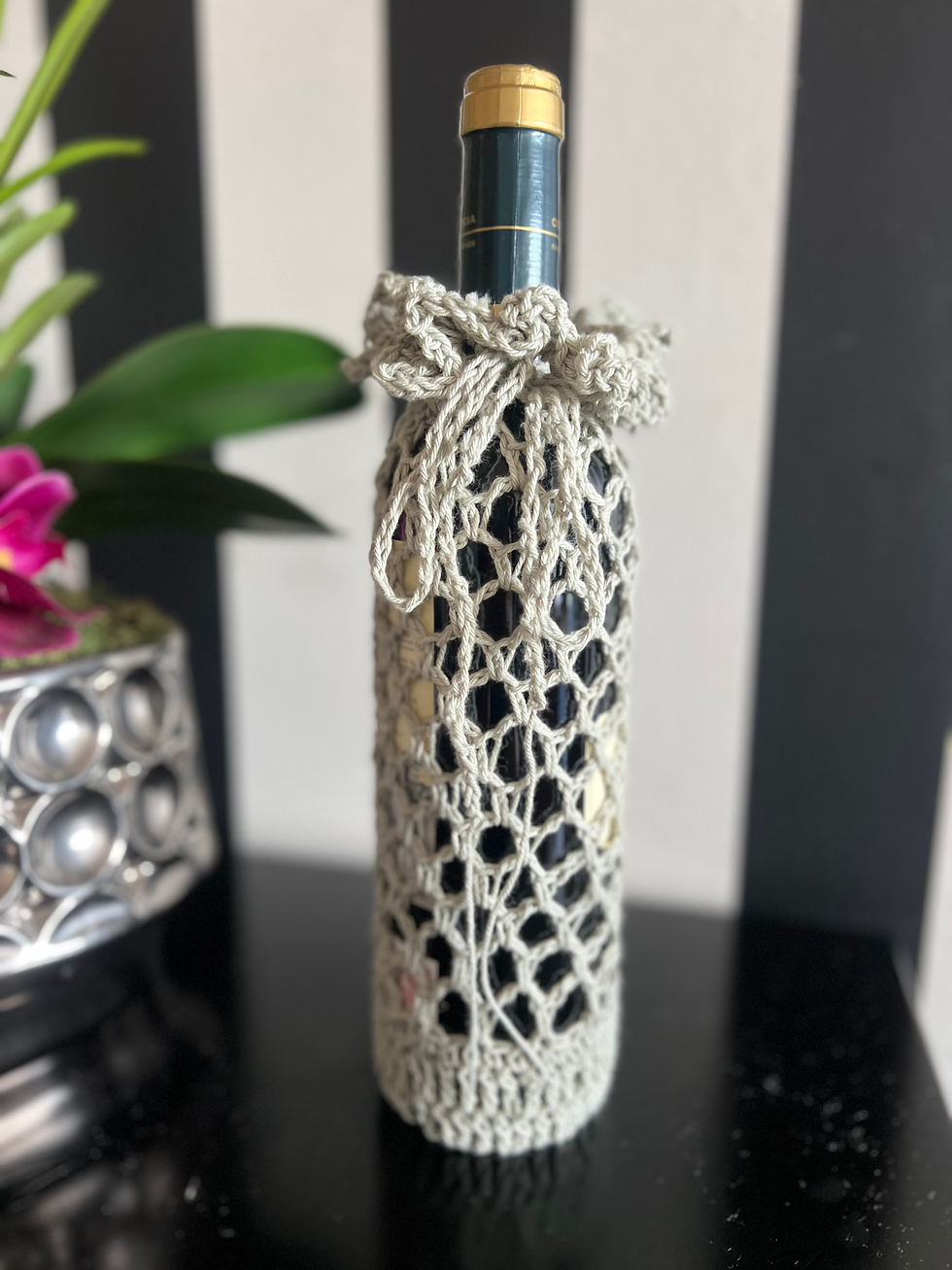 Thumbnail: Crochet Boho Wine Bottle Covers