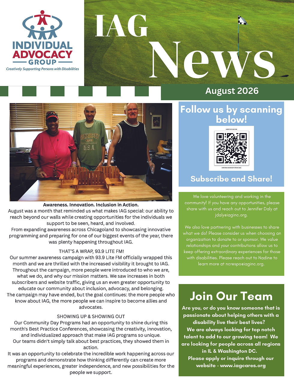 August 2026 Newsletter