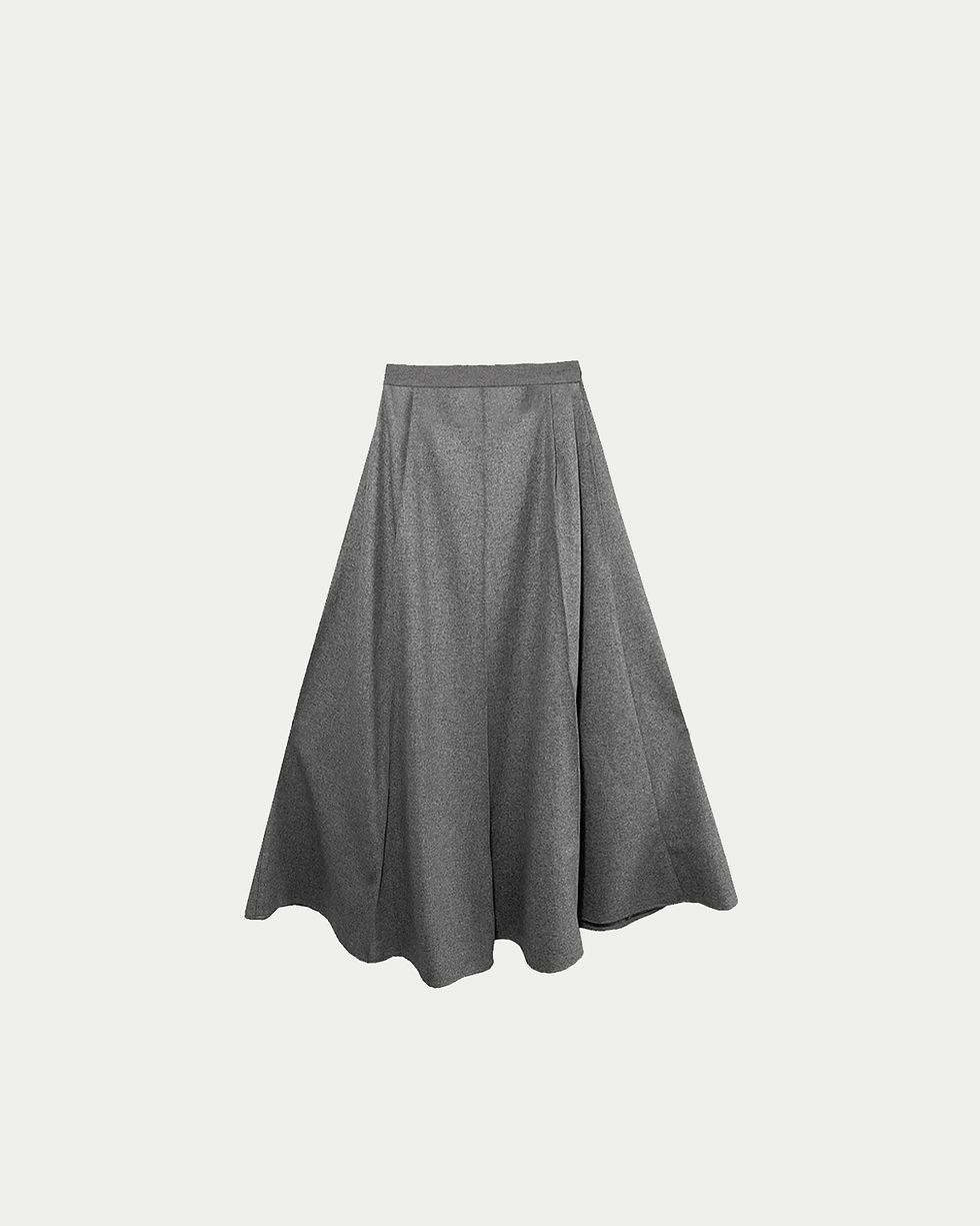 Вовняна спідниця напівсонце зі рельєфами