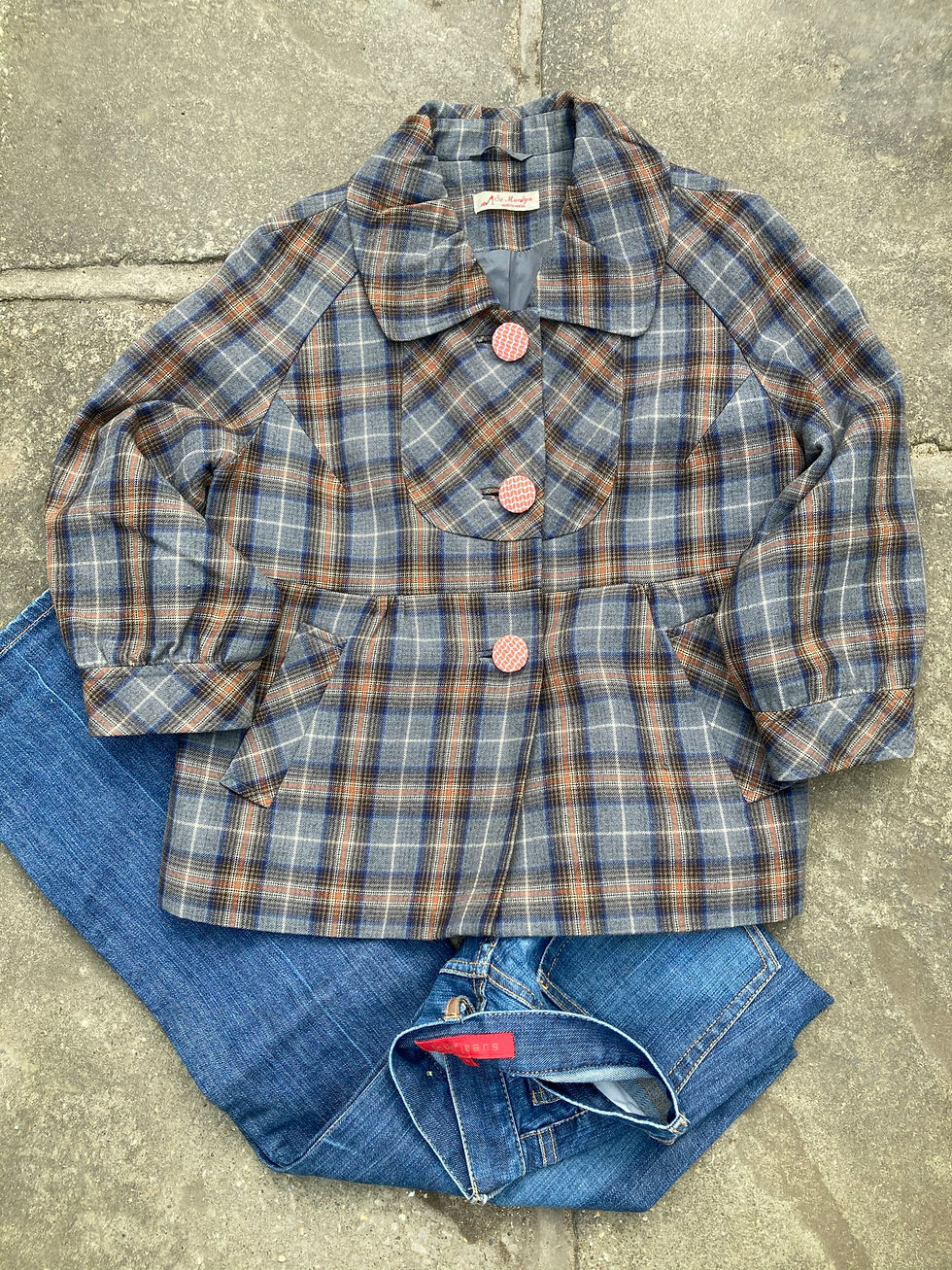 Thumbnail: upcycled check jacket