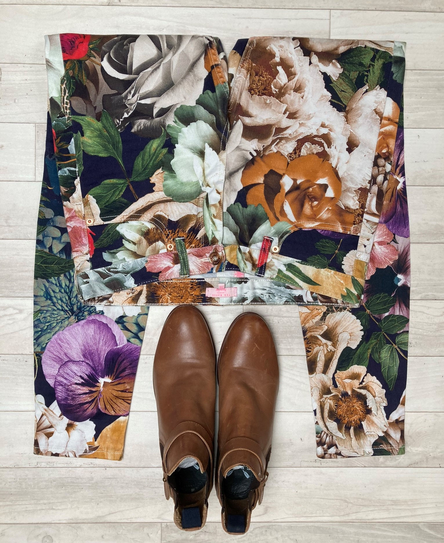 UPCYCLED STRETCH TED BAKER TROUSERS