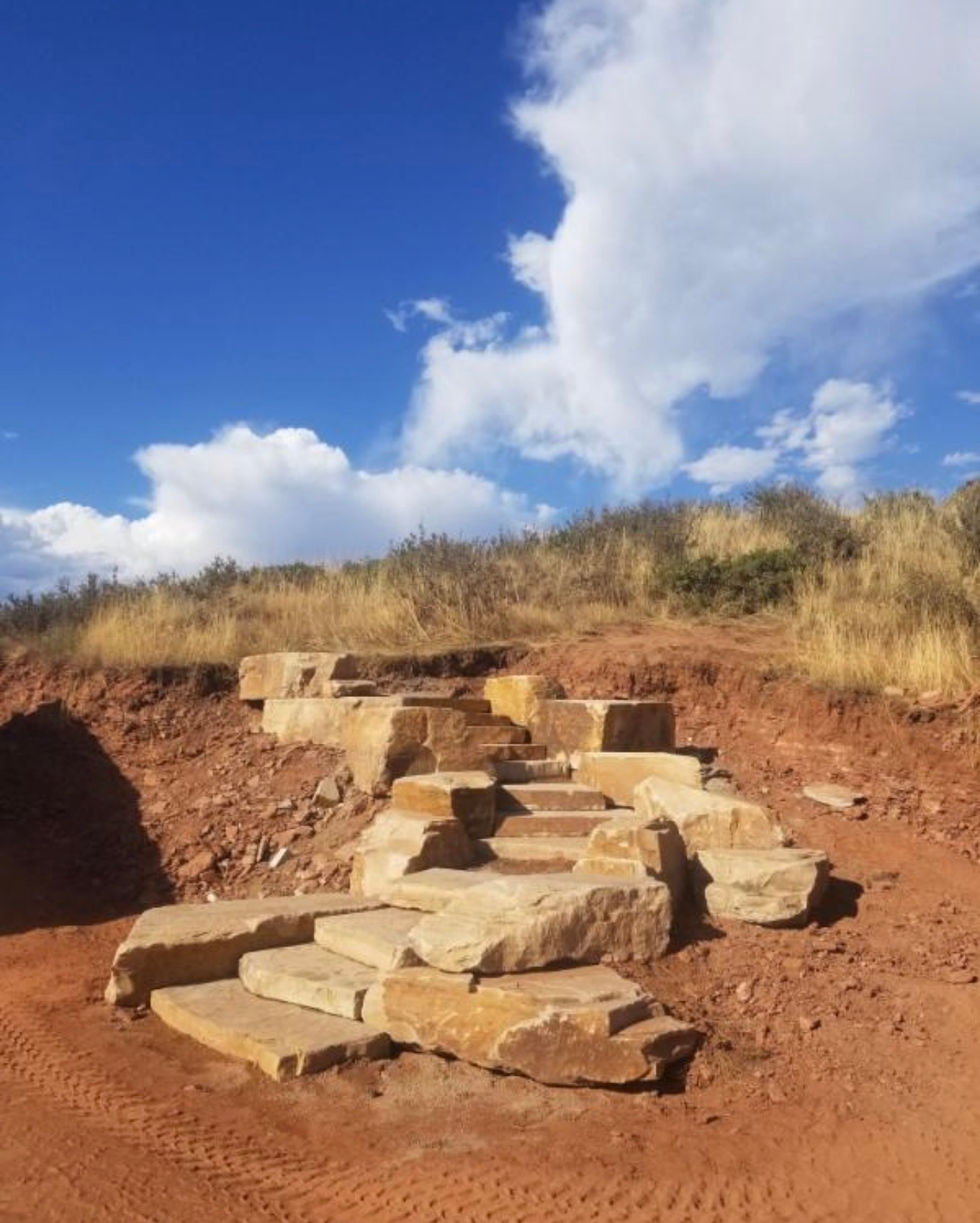 Custom Boulder Stairway 