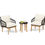 Thumbnail: 3-Piece Outdoor Rattan Bistro Set – Patio Chairs and Table Removable Cushion