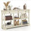 Thumbnail: 3-Tier Wooden Console Table with 3 Drawers and Storage Shelves