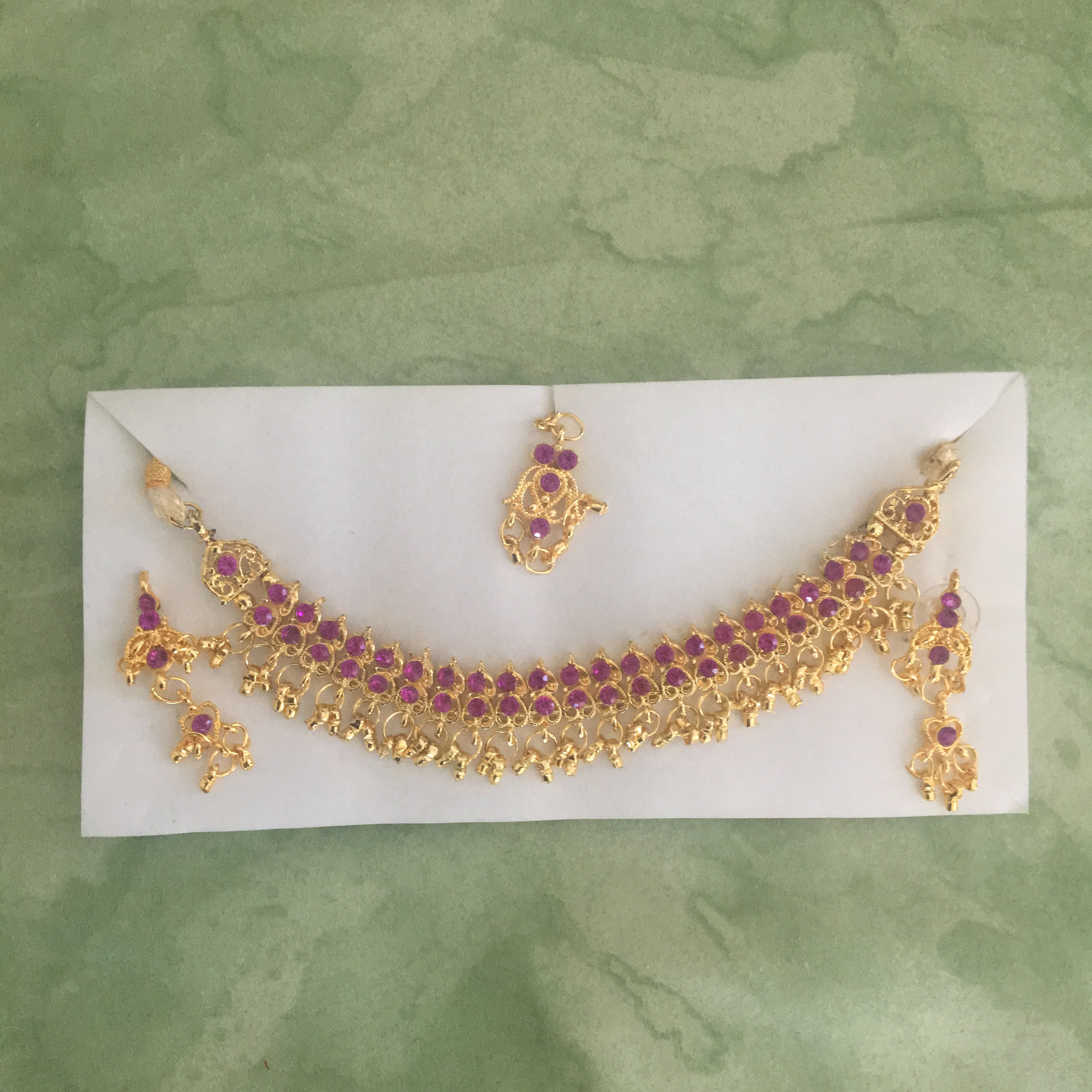 Golden/Purple Jewelry Set