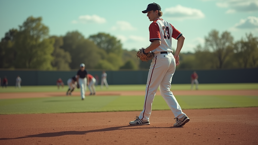 Nærbilde av baseballtre i bruk på treningsfelt