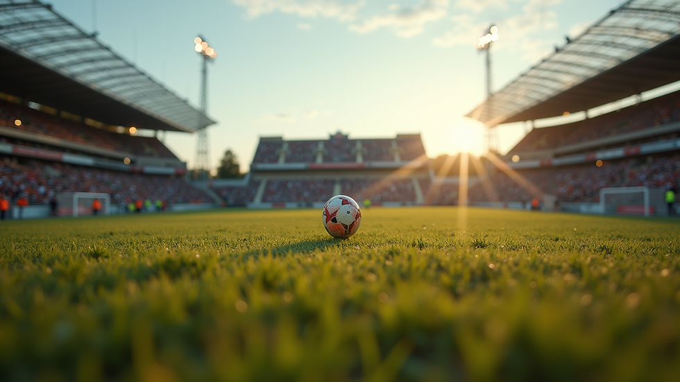 Nærbilde av fotballkamp i Budapest med straffespark