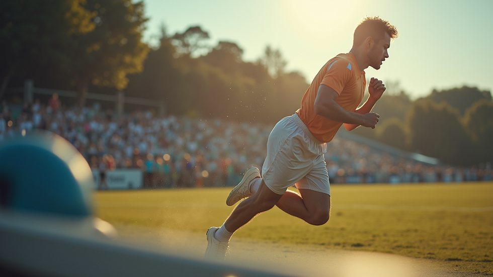 Nærbilde av løper som faller på oppløpet i Diamond League