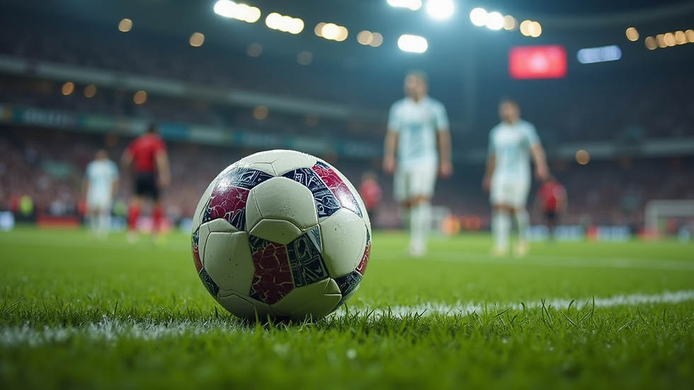 Nærbilde av fotballkamp i Eliteserien med fokus på ball og spiller