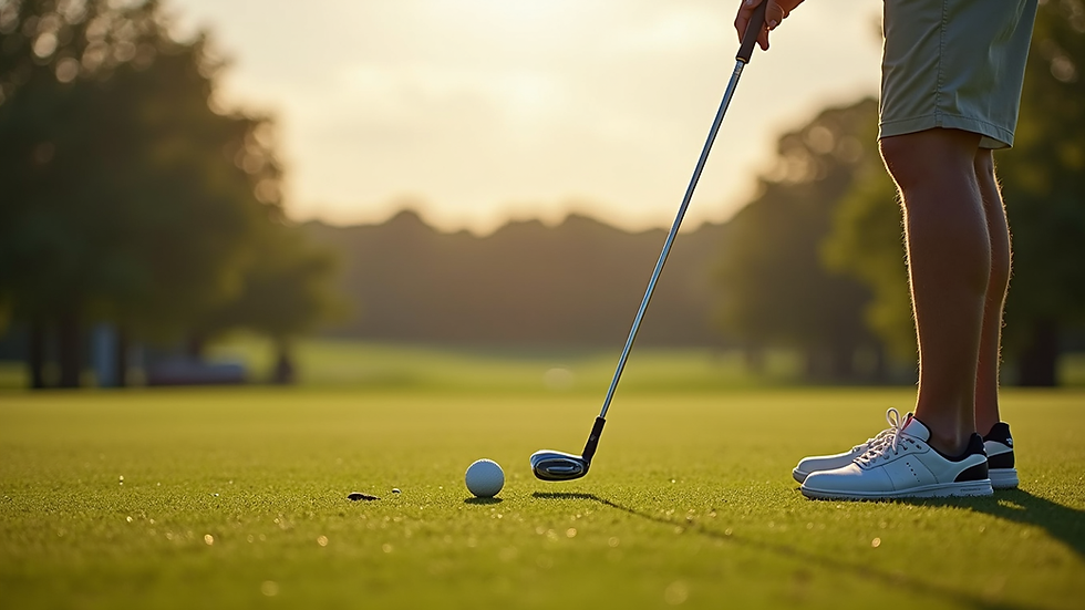 Nærbilde av golfspiller som slår ballen på Colonial Country Club