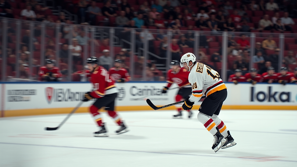 Nærbilde av hockeyspiller i aksjon under Stanley Cup Finals