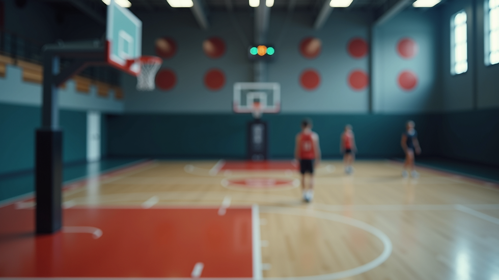 Nærbilde av mobilskjerm med basketballapp som viser live statistikk