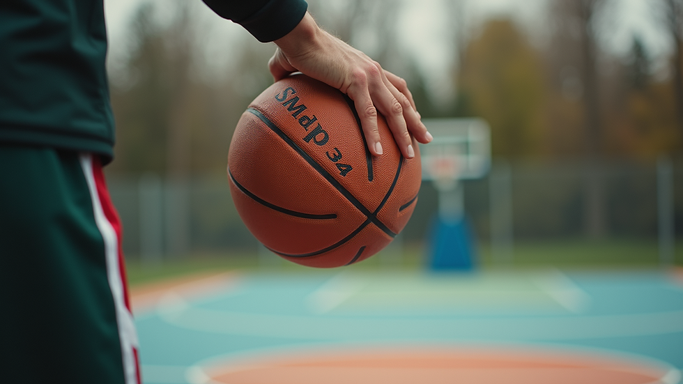 Nærbilde av basketballkurv med ball som går i nettet