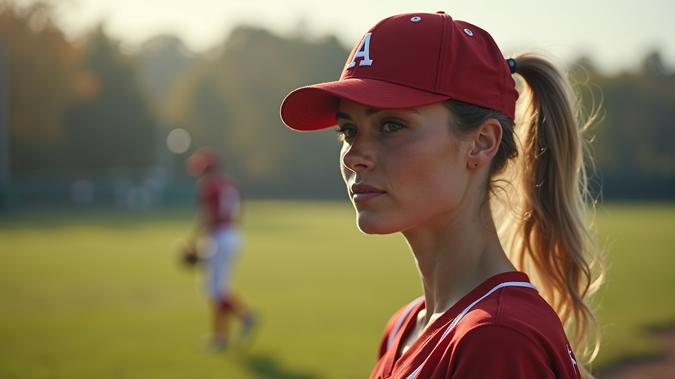 Nærbilde av softballspiller som forbereder seg til kast
