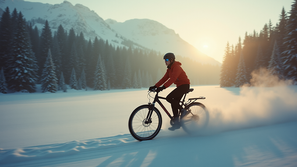 NĂŠrbilde av sykkelhjul som spinner i fjellterreng
