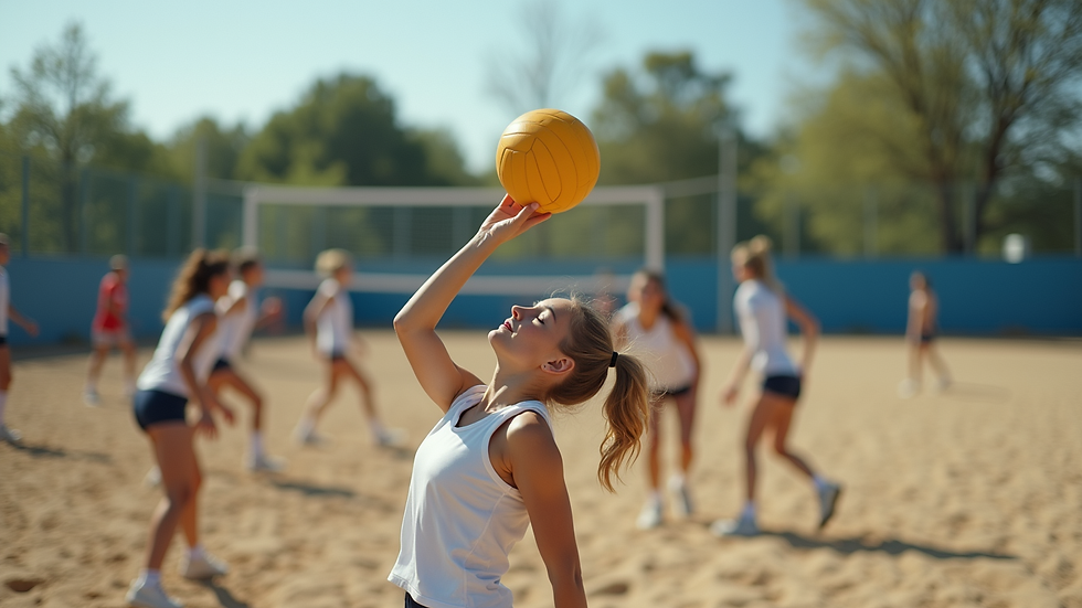 Volleyballkamp med fokus på blokkering og mottak