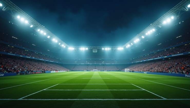 Eye-level view of U.S. Bank Stadium filled with fans during a night game