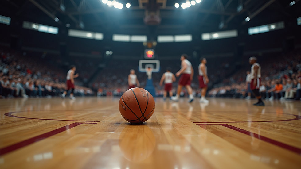 Nærbilde av basketballkamp i Cleveland med intens spill