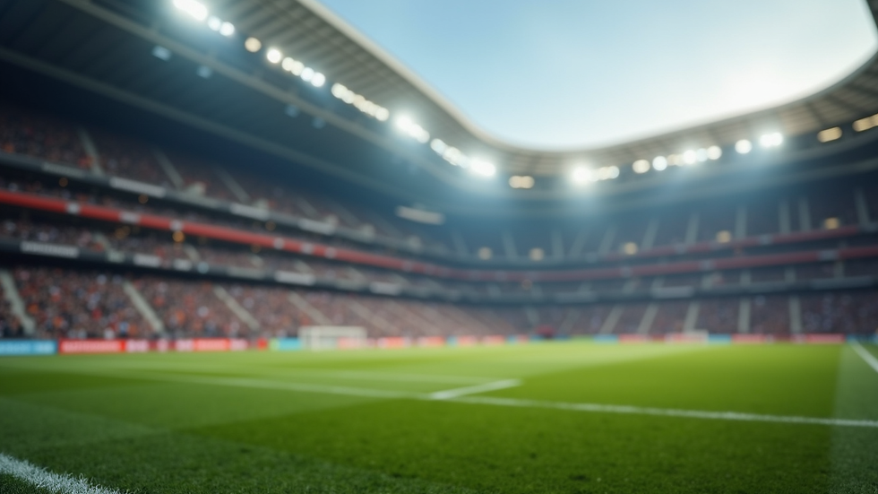Oversikt over fotballkamp på stadion i Europa