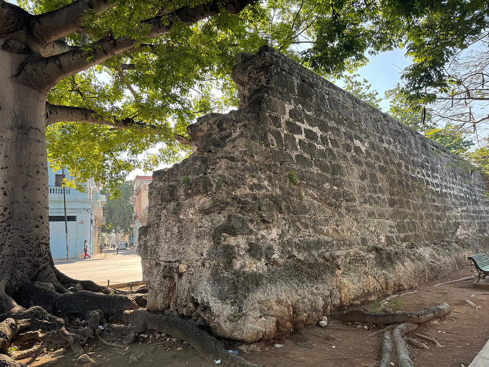 Restos de muralha antiga em Havana, Cuba