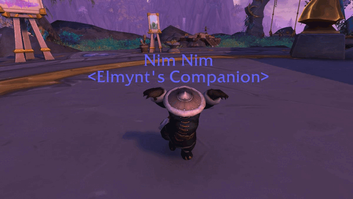 Panda in a monk suit bowing.