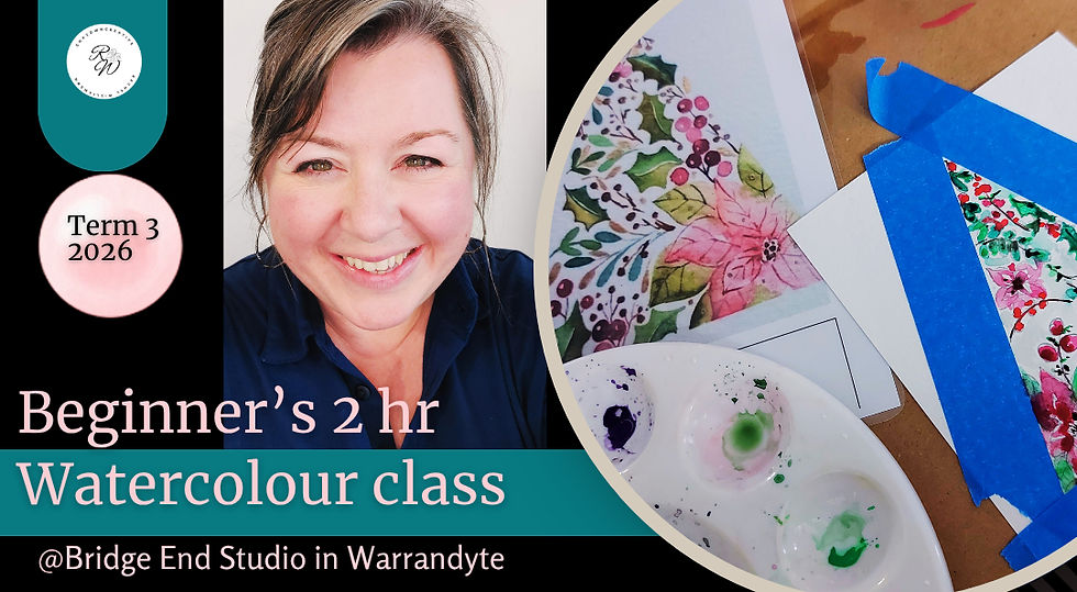 Beginner's Watercolour Class - 2 hour class