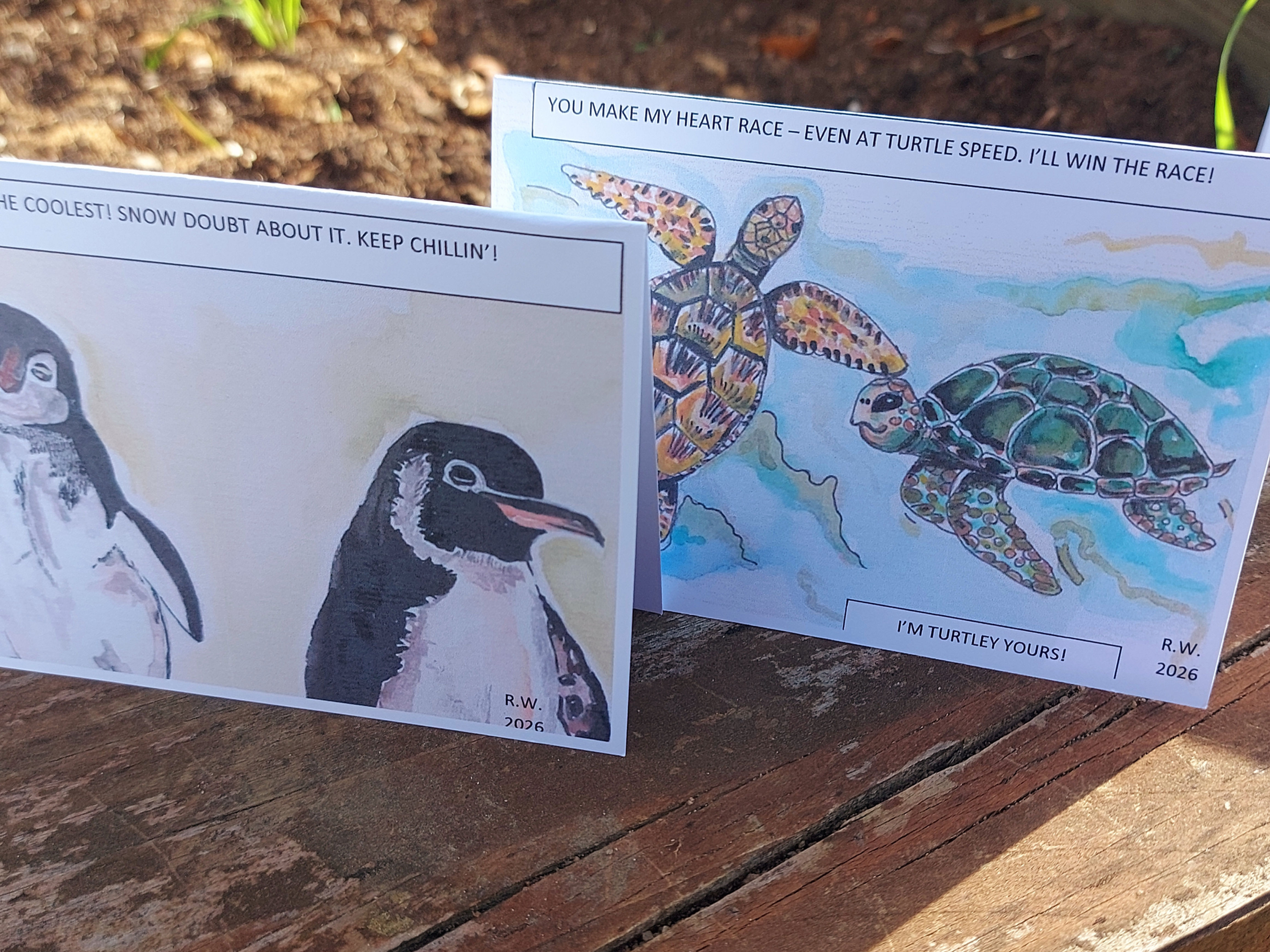 Penguin Card: Paw-sative Postcards