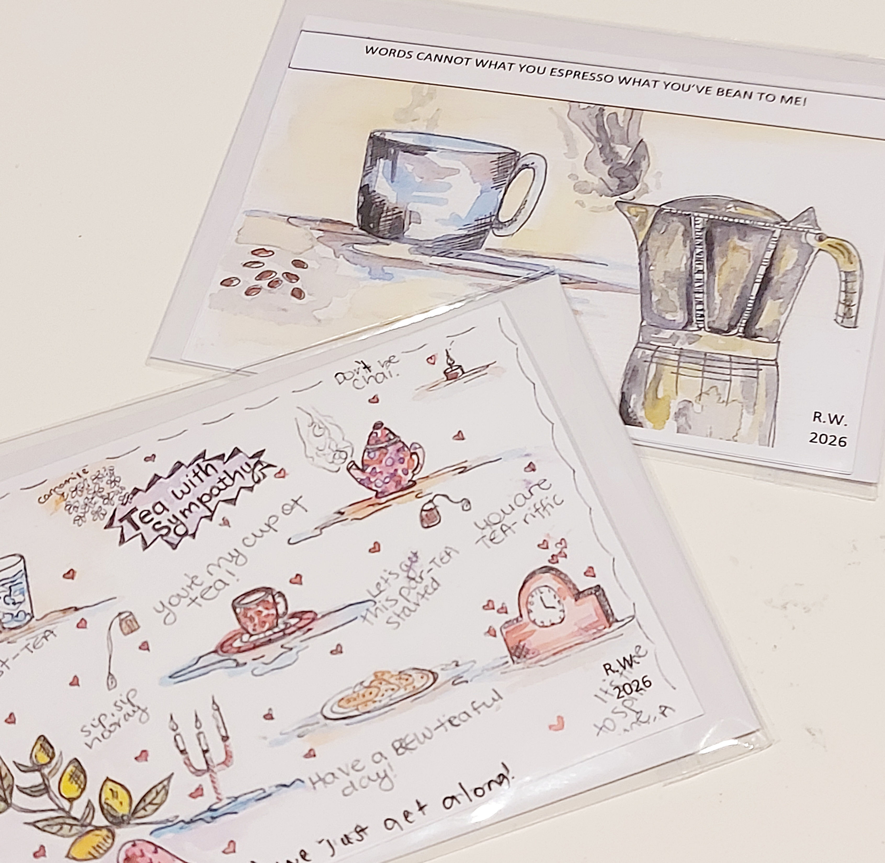 Tea Card: Paw-sative Postcards