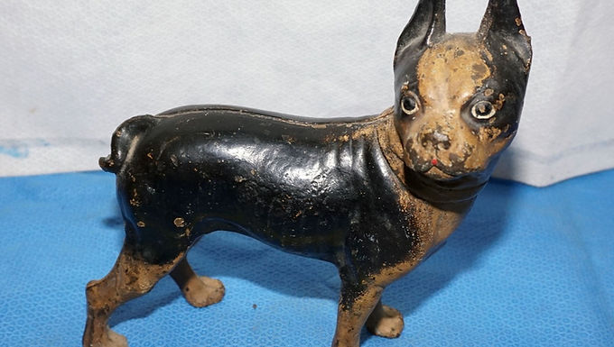 Cast Iron Doorstop Boston Terrier