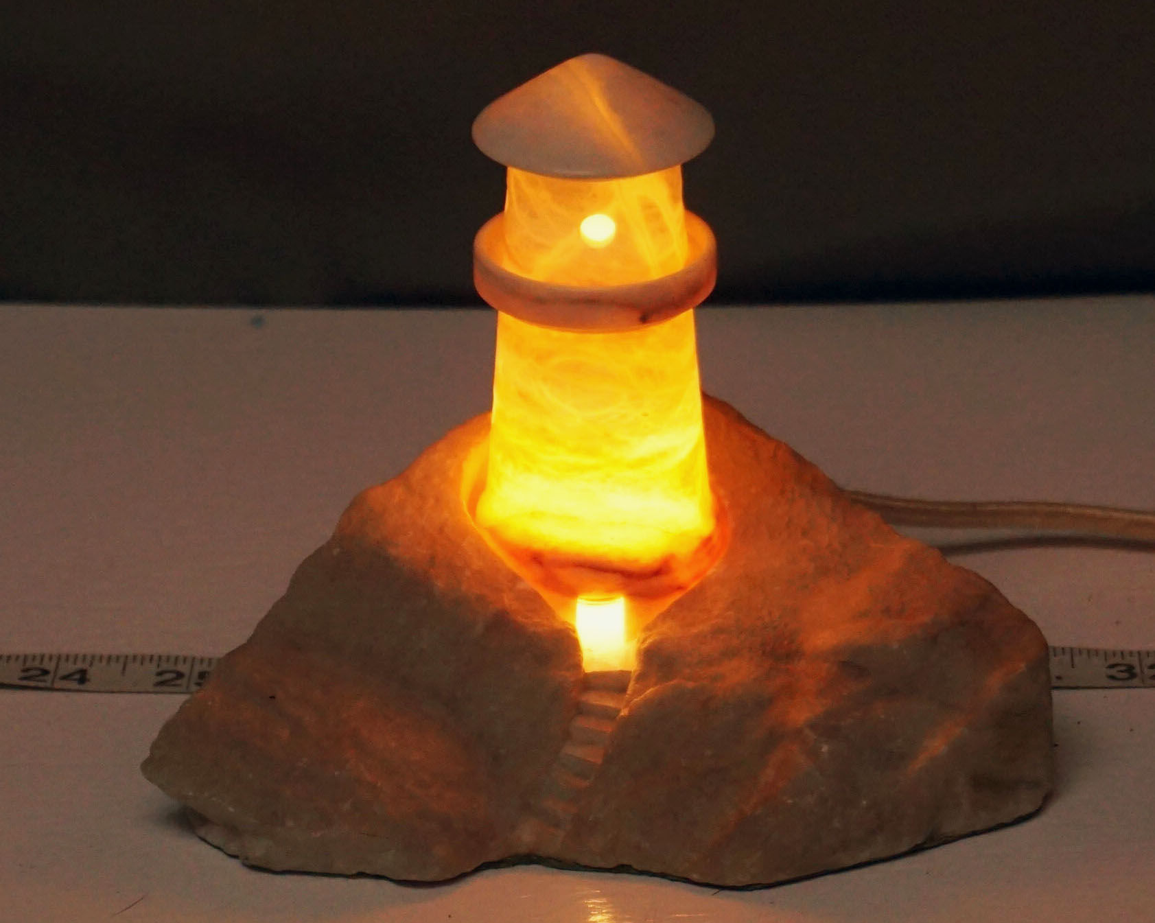 Alabaster Light House Night Lamp - Genuine Rocky Mountain Alabaster