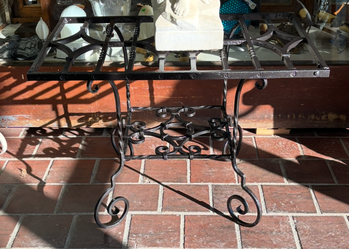 Vintage Wrought Iron Side Table Base