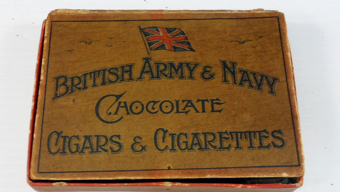 Chocolate Cigars & Cigarettes Box "British Army & Navy"