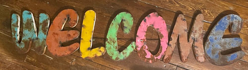 Welcome Rene Sign Rustic Welcome Sign | OldTownArchSalvage