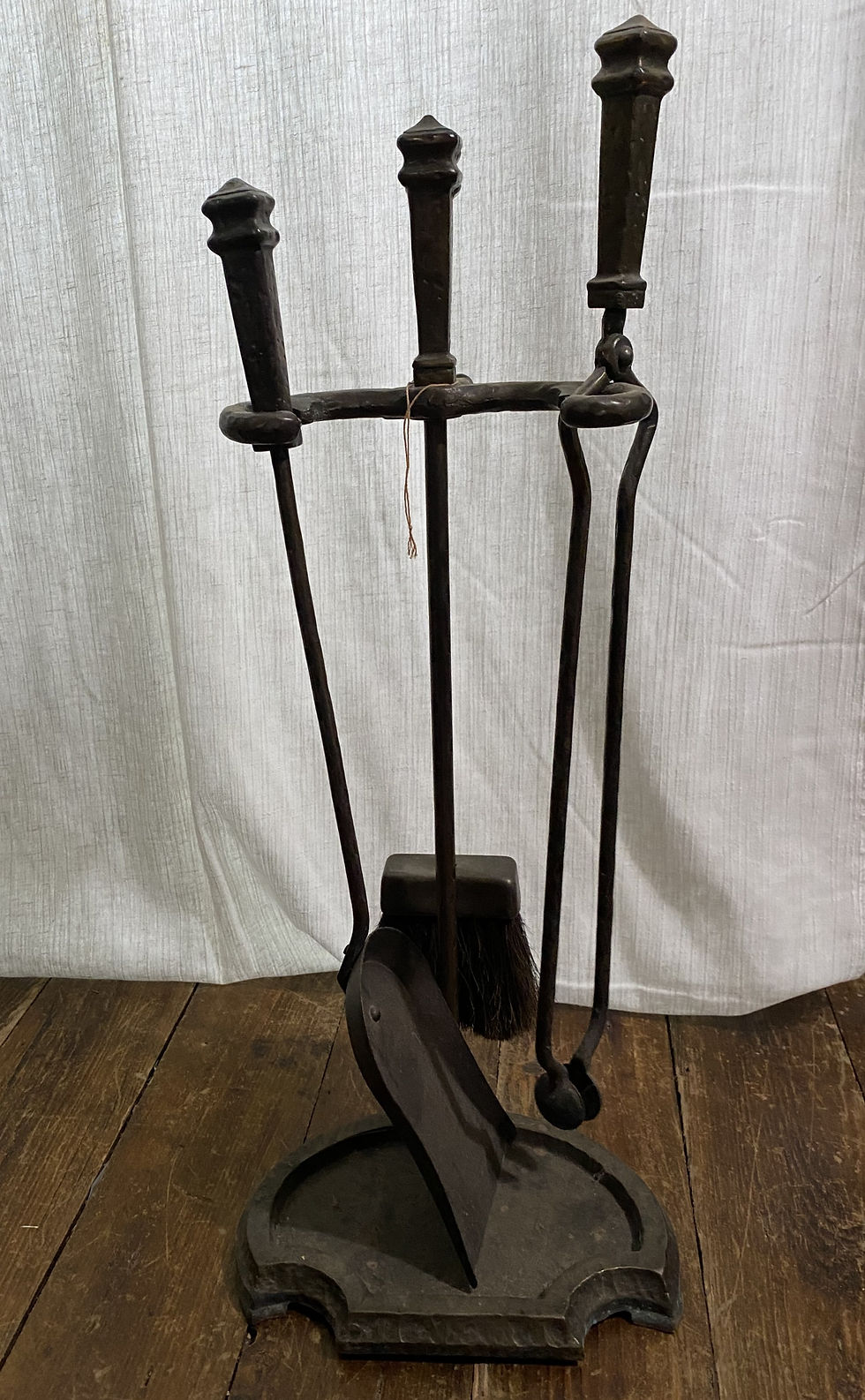 Thumbnail: Vintage Tudor Style Fireplace Set